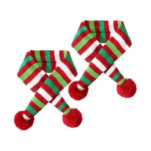 Soft Knitted Christmas Dog Scarf for Pet Neck Warmer and Costume Accessory