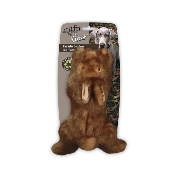 Soft Large Plush Brown Rabbit Dog Squeaker Toy for Pet Fun