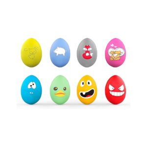 Soft Latex Egg-Shaped Dog Toys for Small Medium Pets Squeaker Interactive Play Fetch Ball