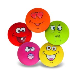 Soft Latex Rubber Dog Toys for Small Medium Pet Dogs with Funny Faces and Squeaky Sounds