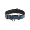 Soft Leather Dog Collar with Padded Interiors and Handcrafted Ocean Blue for Small Pets