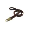 Soft Leather Dog Leash 59-Inch Brown Real Leather Rope for Medium and Large Dogs