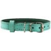 Soft Leather Turquoise Dog Collar for Small Dogs and Puppies Available in 3 Sizes