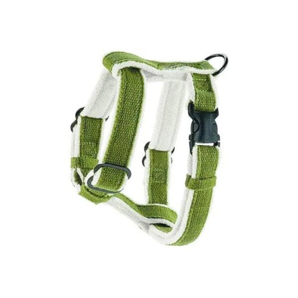 Soft Lining Natural Hemp Sage Green Large Dog Cozy Harness