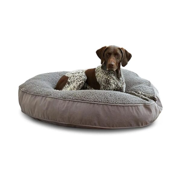 Soft Luxury Sherpa Dog Bed with Reversible and Removable Cover Large 42x42in