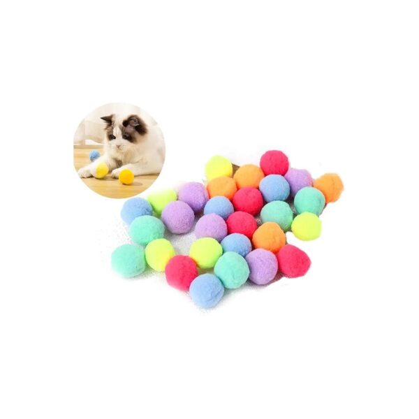 Soft Material Pet Toy Ball Pack of 30 Colorful Balls for Cat and Dog Teeth Cleaning