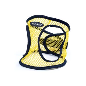 Soft Mesh Yellow Pet Harness for Small-Medium Pets with Anti-Choke Design