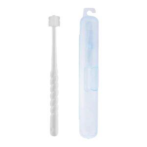 Soft Mini Toothbrush for Small Dogs Cats 360-Degree Pet Toothbrush with Ergonomic Handle