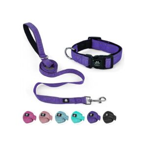 Soft Neoprene Dog Collar with Reflective Stitching for Small Medium Large Dogs