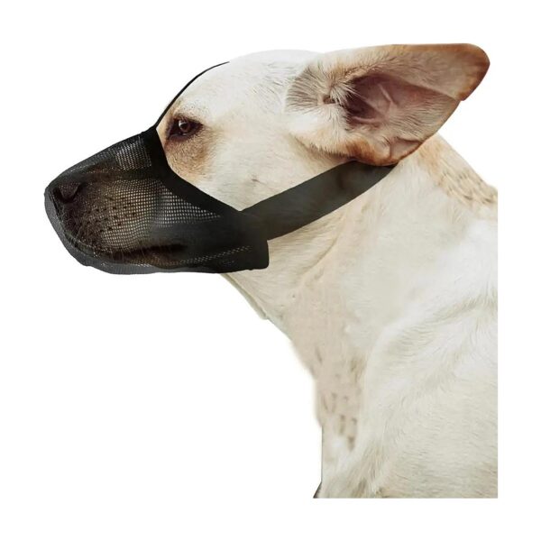 Soft Nylon Dog Muzzle for Medium and Large Breeds Prevents Chewing Biting Barking