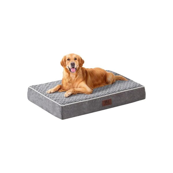 Soft Orthopedic Dog Bed for Large Dogs with Egg Foam Support and Waterproof Liner