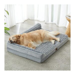 Soft Orthopedic Dog Bed with Waterproof Lining and Non-Slip Bottom for Large Breeds