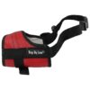 Soft Padded Adjustable Dog Muzzle Size S 5-9 Snout Circumference Red