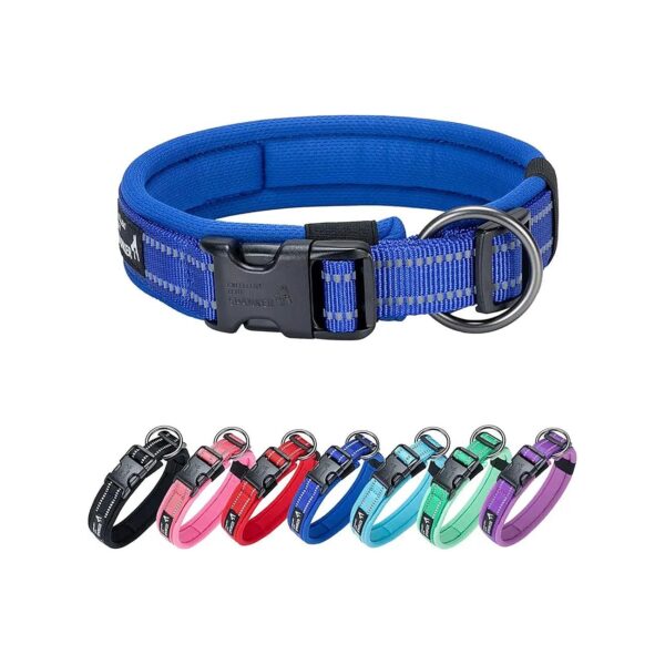 Soft Padded Breathable Nylon Dog Collar with Quick Release Buckle for Training