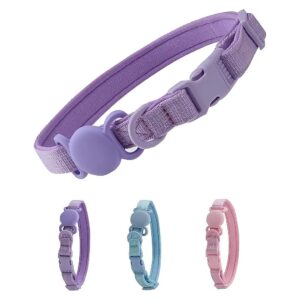 Soft Padded Dog Collar with Air Tag Compatible Design for Small to Large Dogs