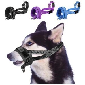 Soft Padded Large Dog Muzzle for Panting and Drinking with Anti-Biting Feature