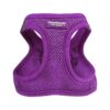 Soft Padded Mesh Dog Harness No Pull Purple Adjustable for Small Pets