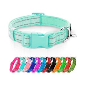 Soft Padded Neoprene Dog Collar with Reflective Thread for Small Breed Dogs