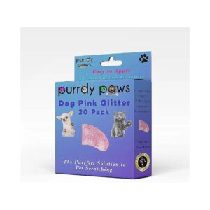 Soft Paw Protection for Labrador and Shepherd Breeds - Pink Glitter Nail Caps