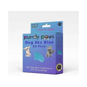 Soft Paws Sky Blue Nail Caps for Small Breeds Dogs Adhesive Application