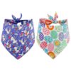 Soft Pet Bandanas Triangle Bibs for Small to Large Dogs and Cats 2 Pack