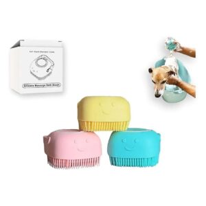 Soft Pet Brush with Built-in Soap Dispenser for Pet Hair Care