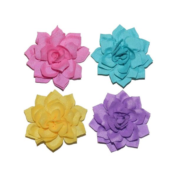 Soft Pet Grooming Collars with Multi-Colored Flowers Attachments