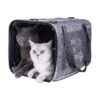 Soft Pet Travel Carrier with Zippered Flaps for Sensitive Cats