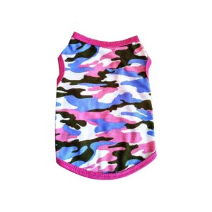 Soft Pink Camouflage Dog T-Shirt for Small Toy breeds