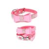 Soft Pink Microfiber Dog Collar with Rhinestone Accent and Buckle Closure for Small Dogs