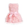 Soft Pink Princess Dress for Small Breeds - Lightweight, Breathable Fabric for Daily Wear