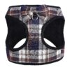 Soft Plaid Adjustable Comfort Padded Pet Vest for Small Dogs with Reflector Strip