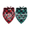 Soft Plaid Dog Bandanas for Christmas Holiday Celebration