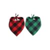 Soft Plaid Dog Bandanas with Triangle Scarf Bibs for Pet Accessories Christmas Gift