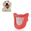 Soft Plastic Red Lip Dog Toy with Sound Squeaker for Pet Dogs