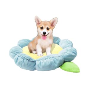 Soft Plush Bed for Small Breeds Comfortably Cozy Polyester Dog Cat Bed