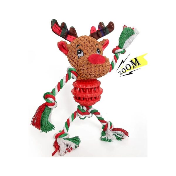 Soft Plush Body Reindeer Dog Toys for Large Medium Small Dogs