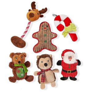 Soft Plush Christmas Dog Toys Teething Puppy Chew Toys for Small Large Dogs Pets