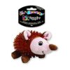 Soft Plush Hedgehog Toy with Squeaker and Rubber Ball for Small Dogs and Teething Puppies