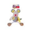 Soft Plush Mouse Toy with Squeaker and Rope for Interactive Dog Fun