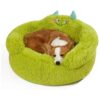 Soft Plush Pet Bed with High Bolster for Medium Dogs and Cats