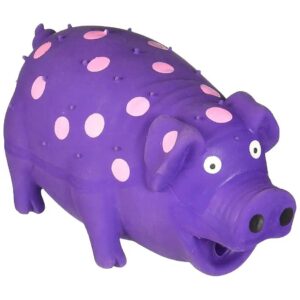 Soft Plush Polka Dot Pig Dog Toy for Assorted Breeds