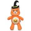 Soft Plush Pumpkin Belly Bear Dog Toy with Witch Hat for Halloween