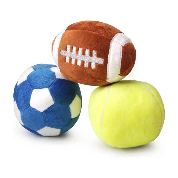 Soft Plush Puppy Dog Toys Ball Set For Little Friends