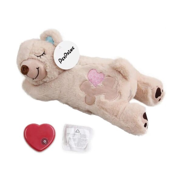 Soft Plush Puppy Toy with Heartbeat and Warming Bag for Puppy Anxiety Relief