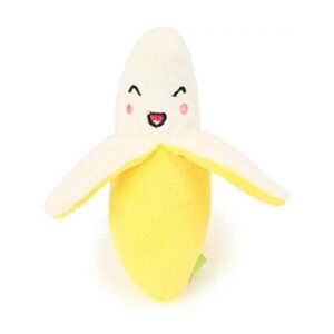 Soft Plush Squeaky Toy for Small Medium Dogs Bananas Shaped Interactive Toy