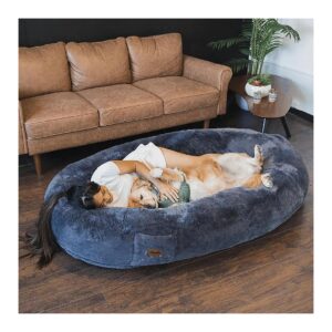 Soft, Plush, andComfortable Dog Bed for Humans with Orthopedic Foam and Soft Faux Fur