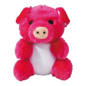 Soft Poink Pig Plush Squeaker Dog Toy for Small Breed Puppies