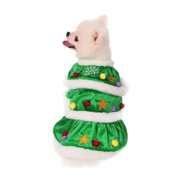 Soft Polar Fleece Coat Winter Fleece Dog Sweater Puppy Christmas Tree Outfit No S