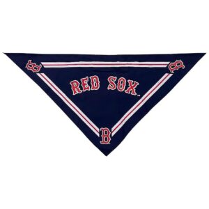 Soft Poly-Cotton Boston Red Sox Dog Bandana for Small Dogs and Pets Officially Licensed